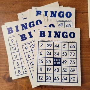 Vintage 1960's Bingo Cards Whitman Publishing Company Lot Of 15 Blue & Cream